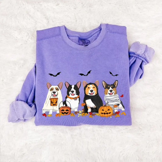 Halloween Corgi Ghost Dogs Sweatshirt
