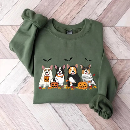 Halloween Corgi Ghost Dogs Sweatshirt (view 2)