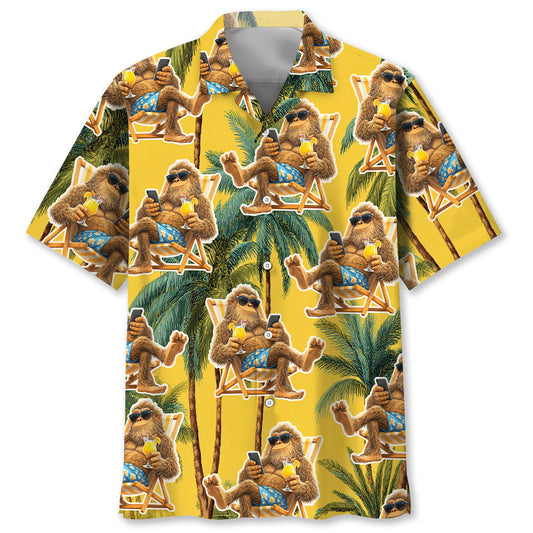 Lazy Bigfoot Beach Party Hawaiian Shirt