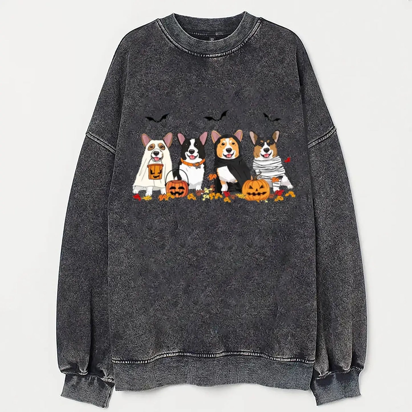 Halloween Corgi Ghost Dogs Sweatshirt (view 6)