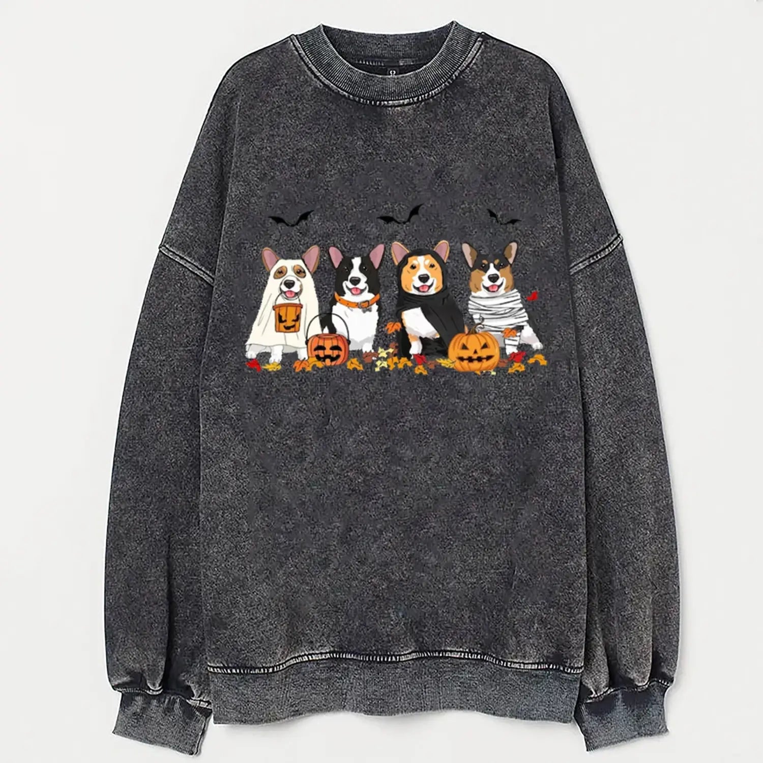 Halloween Corgi Ghost Dogs Sweatshirt (view 6)