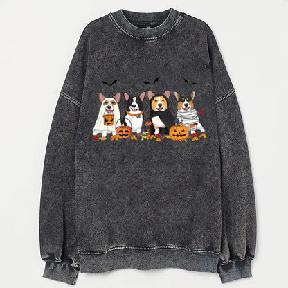 Halloween Corgi Ghost Dogs Sweatshirt (view 6)