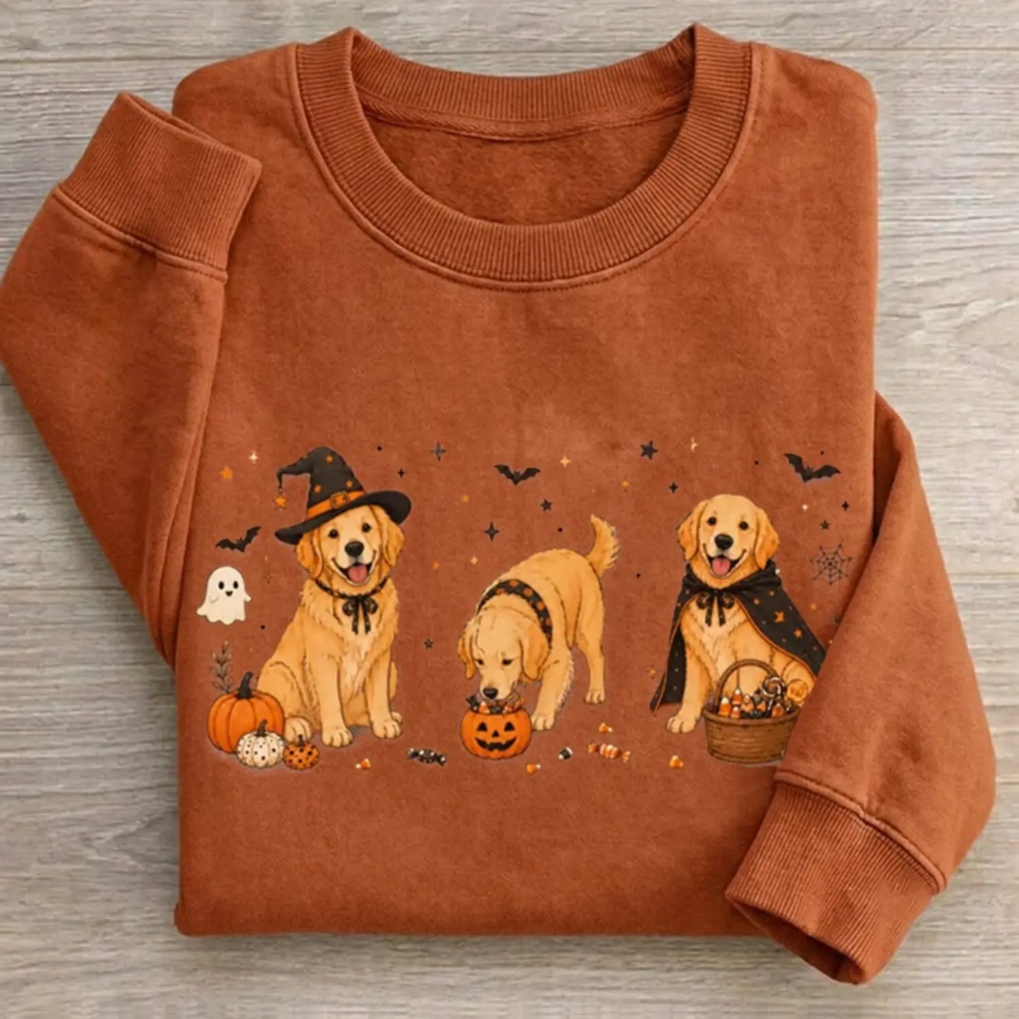 Halloween Golden Retriever Sweatshirt (view 2)